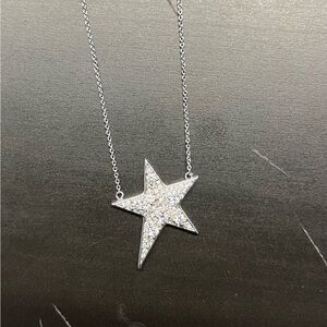 Melinda Maria Large Star Necklace- Silver